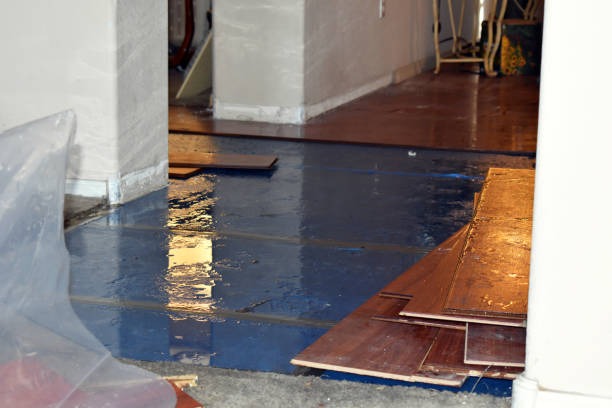 Professional Water Damage Restoration technician working in Middle Village, NY